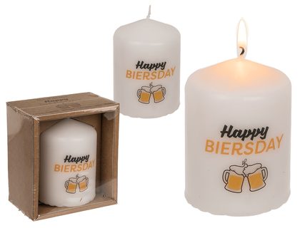 Sloupová svíčka, Happy Biersday,