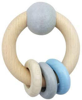 Hess Round Rattle s guľou a krúžky modrý
