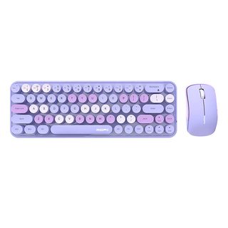 Sada bezdrátové klávesnice a myši MOFII Bean 2.4G (fialová)