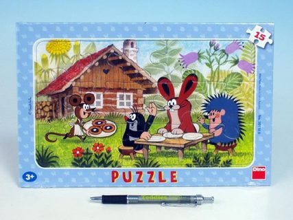 Puzzle doskové Krtko na návšteve 29,5x19cm 15 dielikov Cena za 1ks