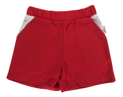 Kojenecké bavlněné kalhotky, kraťásky Mamatti Pirát - červené, vel. 80