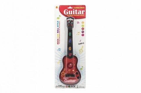 Gitara plast 41cm na batérie so zvukom so svetlom 2 farby na karte Cena za 1ks