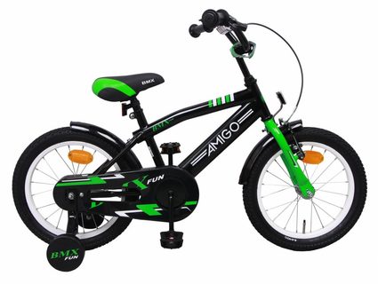 Detské koleso Amigo BMX Fun Black / Green 16