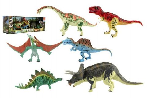 Sada Dinosaurus hýbajúce sa 6ks plast v krabici 48x17x13cm Cena za 1ks