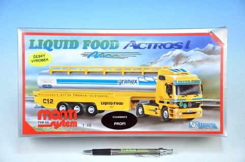 Stavebnica Monti 55 Liguid Food Actros L-MB 1:48 v krabici 31,5x16,5x8cm Cena za 1ks