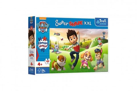 Puzzle 60 XXL Super Shape Tlapková patrola/Paw Patrol 60x40cm v krabici 33x23x6cm