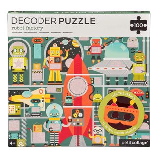 PetitCollage Puzzle Roboty 100 ks s 3D okuliarmi