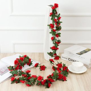 Girlanda s růžemi - červená