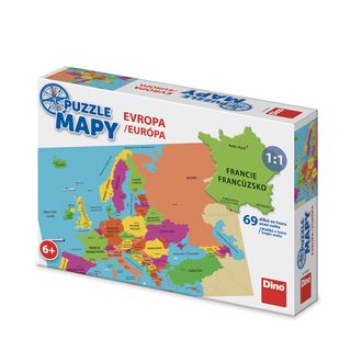 Dino PUZZLE MAPY EVROPA 69 Puzzle NOVÉ