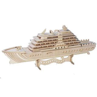 Woodcraft Drevené 3D puzzle luxusné jachta