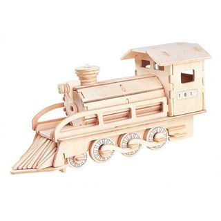 Woodcraft Drevené 3D puzzle lokomotíva