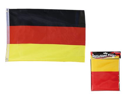 Německá vlajka s kovovými kroužky