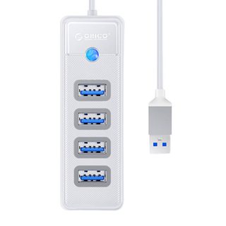 Orico Rozbočovací adaptér USB na 4x USB 3.0, 5 Gb/s, 0,15 m (bílý)