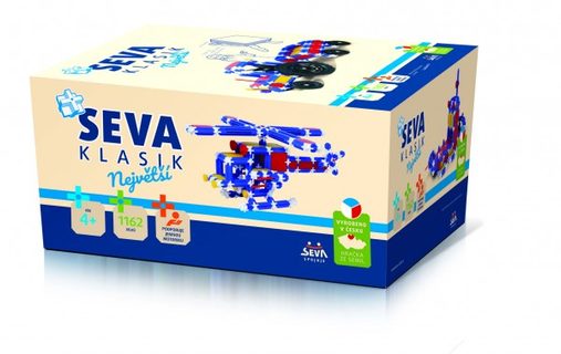 Stavebnica Seva plast Klasik Najväčší 1162ks v krabici 27x38x18cm Cena za 1ks