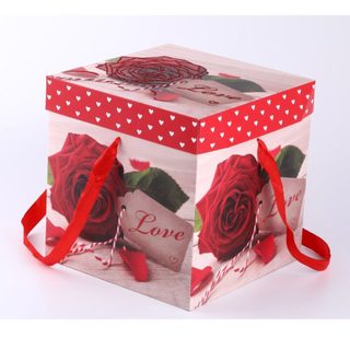 Darčeková krabica 15 cm - Valentínska ruža