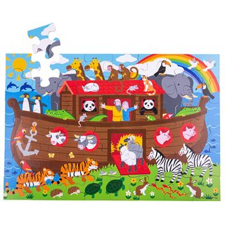 Bigjigs Toys Podlahové puzzle Noemova archa 48dílků