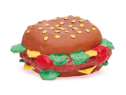 LANCE Pets - Hračka pre psov - Pískací hamburger
