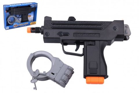 PISTOL /Odberová polícia s PHY Phart 24cm na batérii so svetlom so svetlom v kolónke 26x18x5cm Cena za 1ks