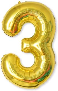 Nafukovací balónky čísla maxi zlaté - 3