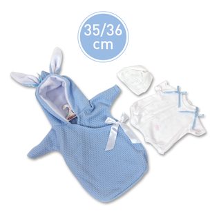 Llorens VRN635-63635 obleček pre bábiku bábätko NEW BORN veľkosti 35-36 cm