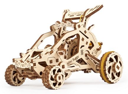 Upears 3D Drevené mechanické puzzle Mini Bugina