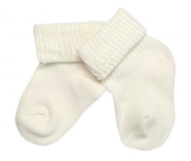 Kojenecké ponožky, Baby Nellys, ecru, vel. 3-6 m
