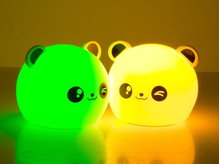 Dětská noční RGB LED lampička s dálkovým ovládáním - Panda 1200mAh