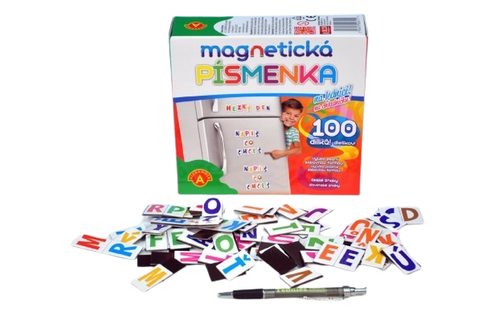 Magnetická písmenka na chladničku 100 dielikov v krabici Cena za 1ks