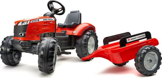 FALK Šlapací traktor 4010AB Massey Ferguson S8740 - červený