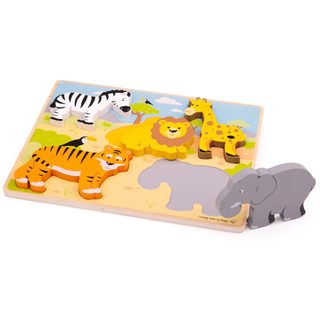 Bigjigs Toys Vkladací puzzle safari