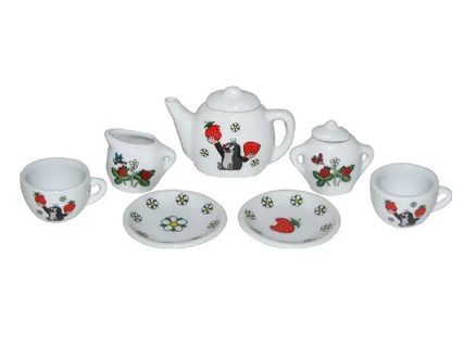 Nádobí - čajový set Krtek porcelán na kartě