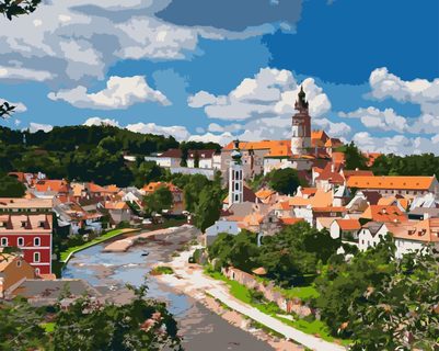 Maľba podľa čísel - Český Krumlov