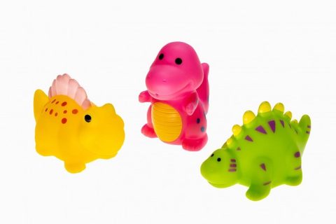 Dinosaurus 3ks do vody stříkací plast 7-9cm v sáčku 13,5x20cm 0m+