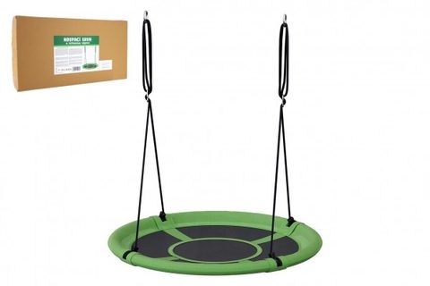 Hojdací kruh zelený 100 cm tkanina Vyplňte v rámčeku 73x37x7cm