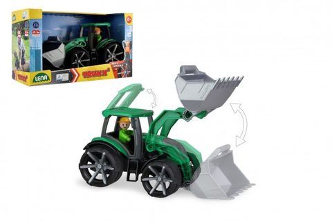 Traktor Auto Truxx 2 s lyžičkou plastových 32 cm s obrázkom v rámčeku 37x22x16cm 24m+