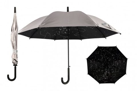 Ejekcia dáždnikovej hviezdy Ejekcia 70 cm kovové/plastové striebro vo vrecku