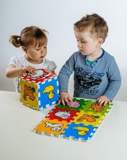 Pěnové puzzle Moje první zvířátka 15x15x1,2cm 6ks MPZ