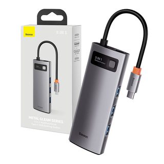 Rozbočovač 5v1 Baseus Metal Gleam Series, USB-C na 3x USB 3.0 HDMI USB-C PD