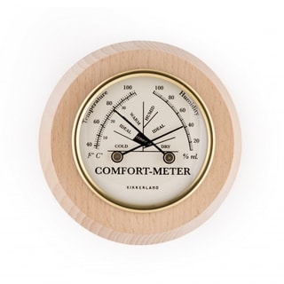 Drevený retro teplomer / barometer