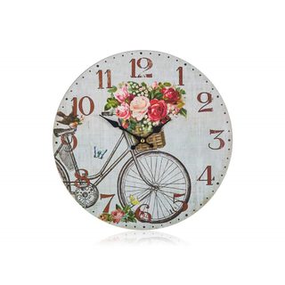 HOME DECOR Hodiny nástěnné BICYCLE 34 cm