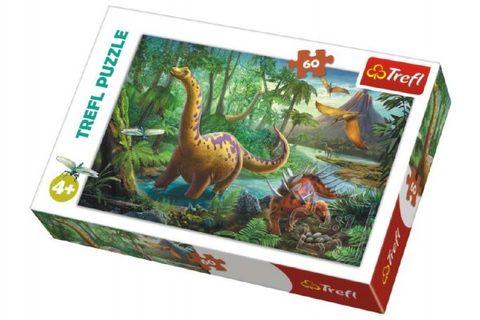 Puzzle Dinosaury 33x22cm 60 dielikov v krabici 21x14x4cm Cena za 1ks