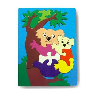 Dřevěné vkládací puzzle koala