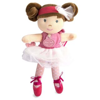 Doudou Jolijou Panenka mini baletka "Les Tutus" 23 cm světle růžové šaty