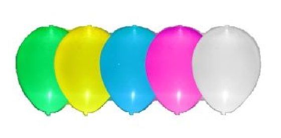 Balón LED žiariace 5 ks Mix farieb 30 cm