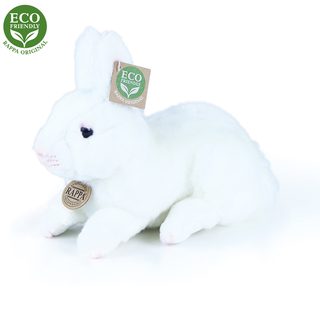 Plyšový králik biely ležiace 23 cm ECO-FRIENDLY