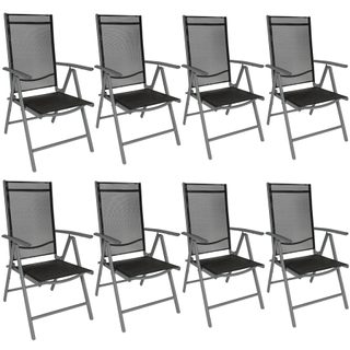 Tectake 404365 8 záhradné stoličky hliník