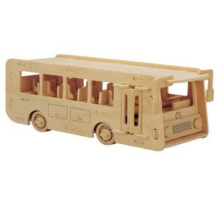 Woodcraft Drevené 3D puzzle autobus