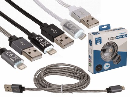 Nabíjecí kabel USB pro iPhone, cca 2 m,