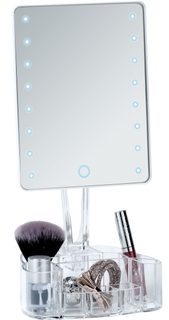 Kozmetické zrkadlo Wenko s podsvietením LED a organizátorom Trenno