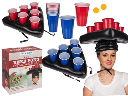 Nafukovací čepice, hra Beer Pong